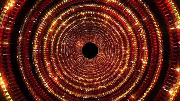 Golden Red Glittering Tunnel - Download 22278706 Videohive