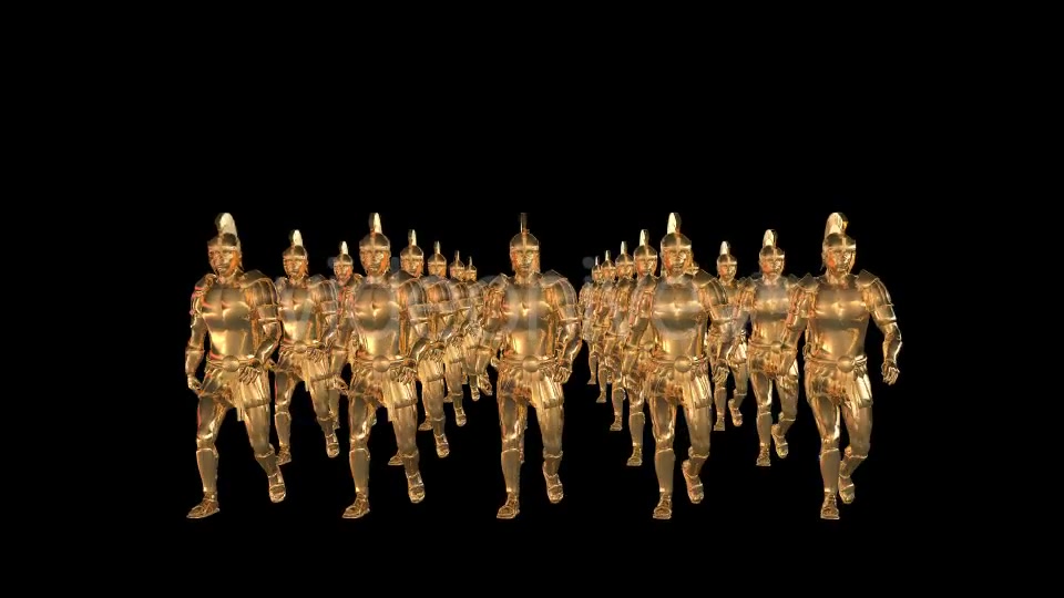 Golden Roman Soldiers 2 Scene Videohive 20039429 Motion Graphics Image 3