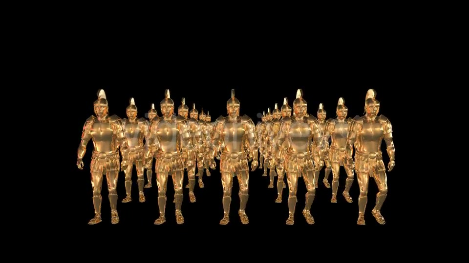 Golden Roman Soldiers 2 Scene Videohive 20039429 Motion Graphics Image 4