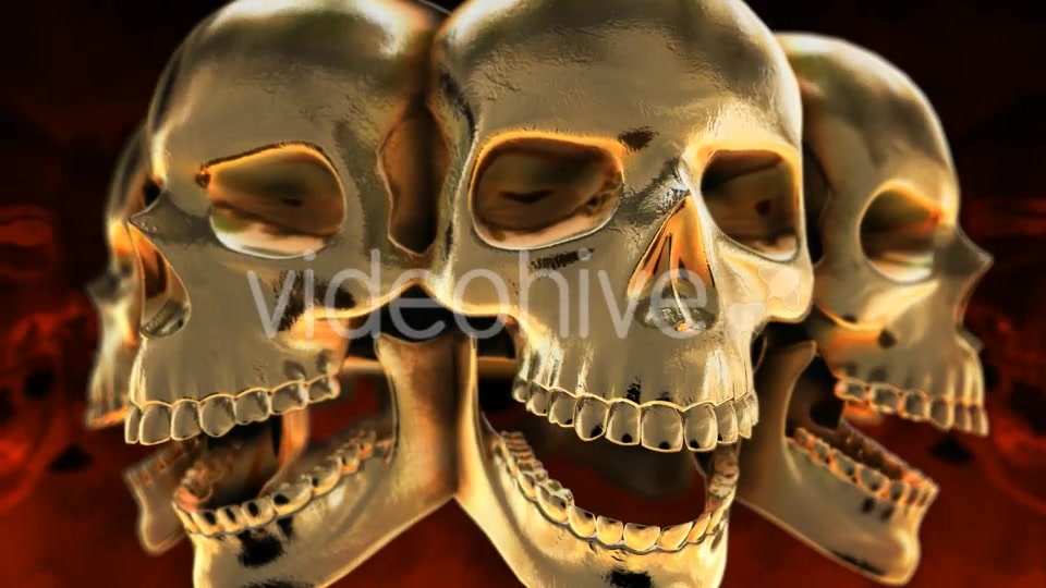 Golden Skull VJ loop Videohive 20632193 Motion Graphics Image 4
