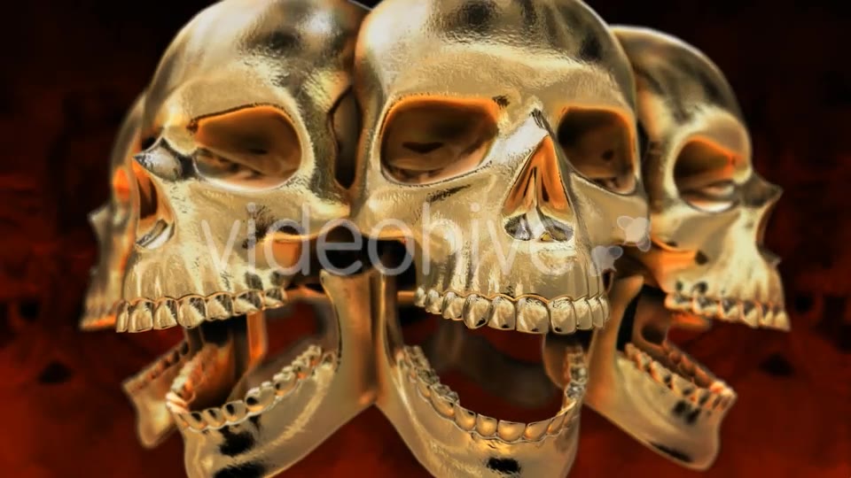 Golden Skull VJ loop Videohive 20632193 Motion Graphics Image 9