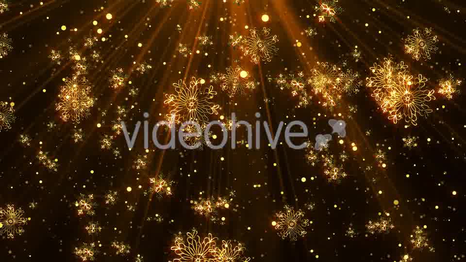 Golden Snowflakes Loop Videohive 20859017 Motion Graphics Image 10