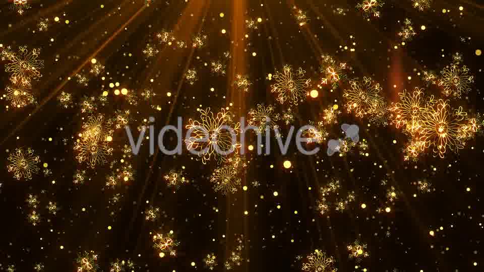 Golden Snowflakes Loop Videohive 20859017 Motion Graphics Image 11