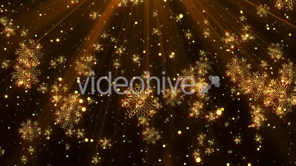 Golden Snowflakes Loop Videohive 20859017 Motion Graphics Image 12