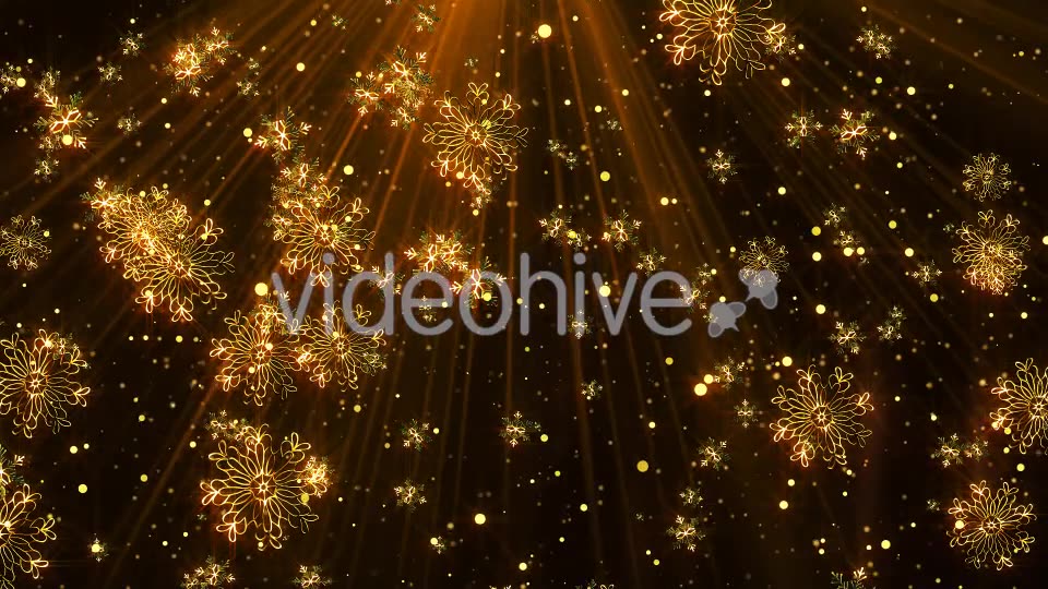 Golden Snowflakes Loop Videohive 20859017 Motion Graphics Image 3