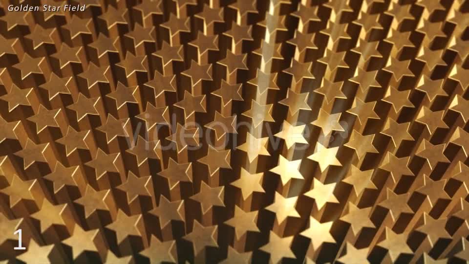 Golden Stars with Rays Videohive 10130119 Motion Graphics Image 1