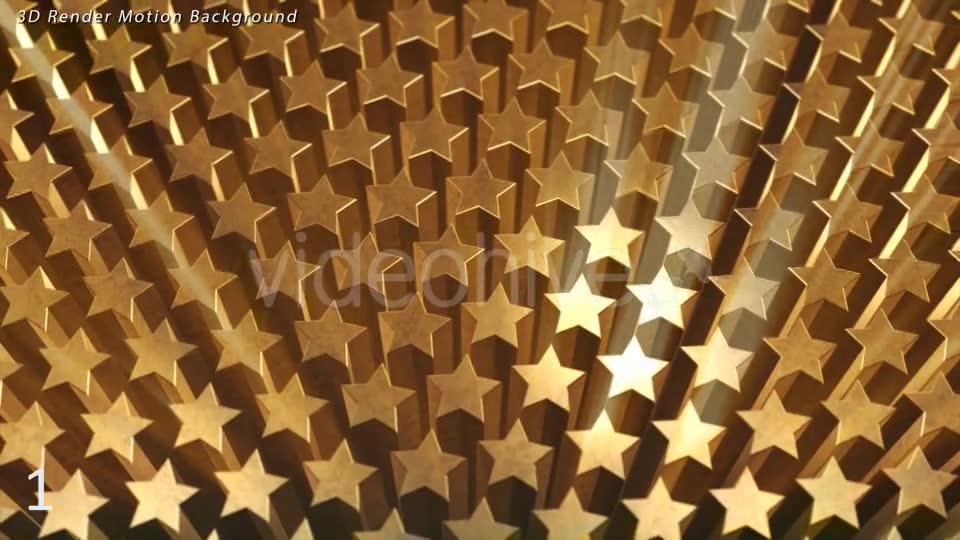 Golden Stars with Rays Videohive 10130119 Motion Graphics Image 2