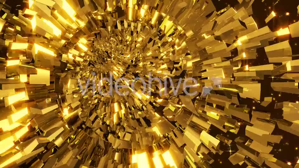 Golden Tunnel Loop Videohive 19592445 Motion Graphics Image 1