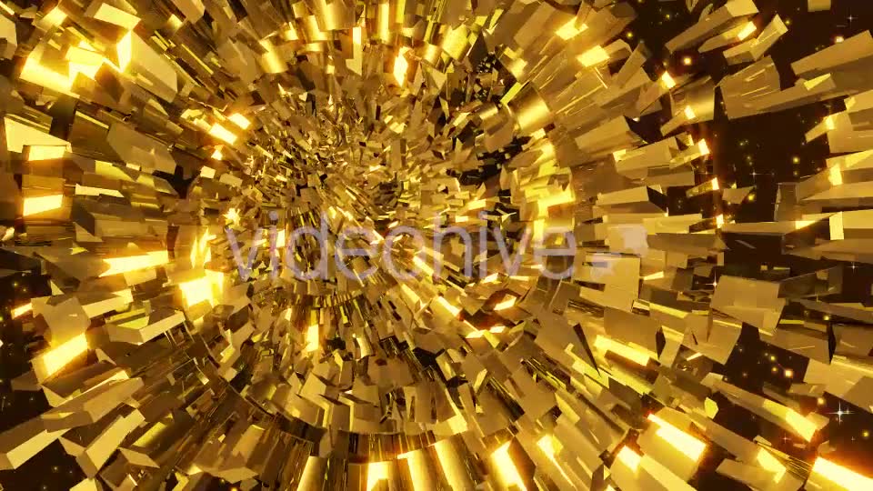 Golden Tunnel Loop Videohive 19592445 Motion Graphics Image 2