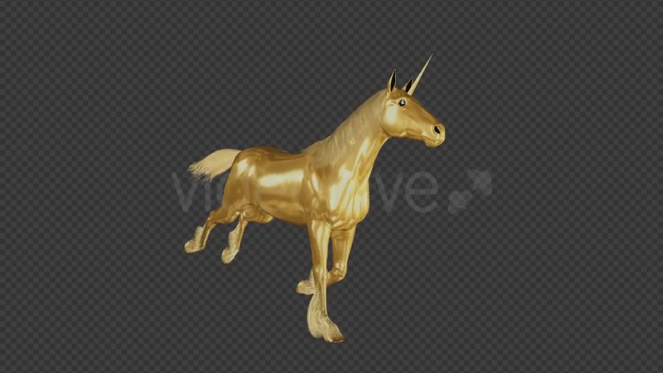 Golden Unicorn Gallop Run Angle View Videohive 20250905 Motion Graphics Image 4