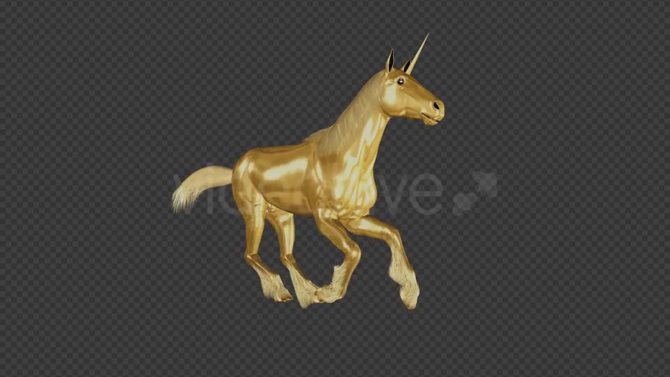 Golden Unicorn Gallop Run Angle View Videohive 20250905 Motion Graphics Image 7