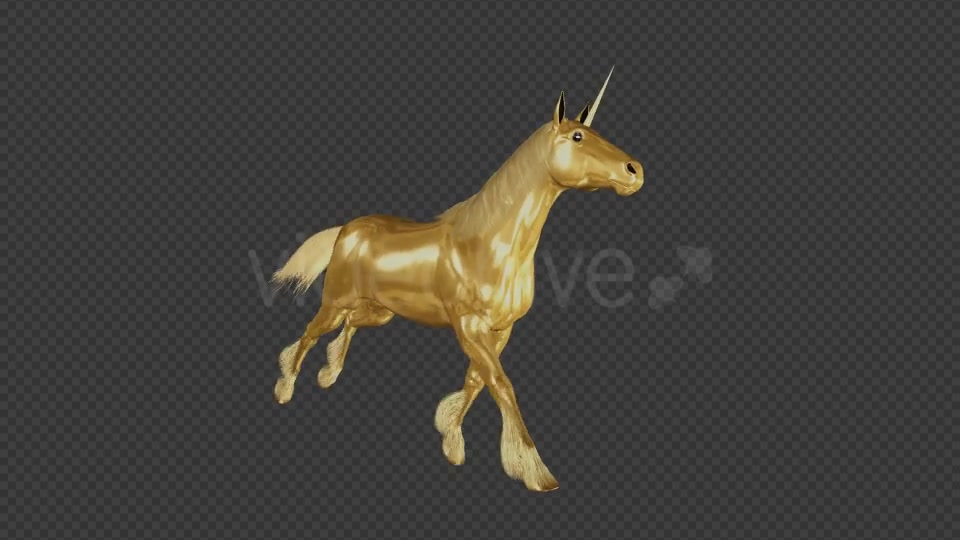 Golden Unicorn Gallop Run Angle View Videohive 20250905 Motion Graphics Image 8