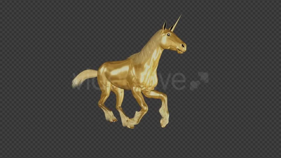 Golden Unicorn Gallop Run Angle View Videohive 20250905 Motion Graphics Image 9