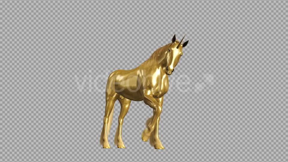 Golden Unicorn Stamping Hoof Angle View Videohive 20250890 Motion Graphics Image 7