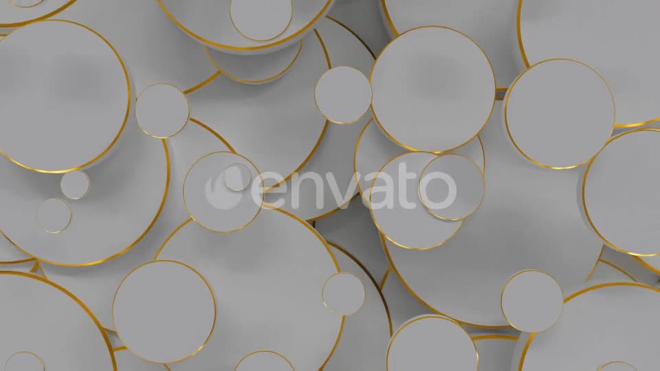 Golden White Circles Videohive 22721284 Motion Graphics Image 1