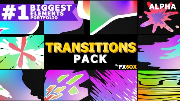 Gradient Transitions | Motion Graphics Pack - Videohive Download 23784925