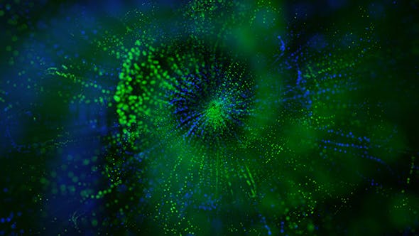 Green and Blue Particles Background - 19673519 Videohive Download