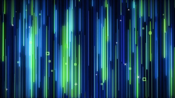 Green blue Falling Neon VJ Background - Download 22034994 Videohive