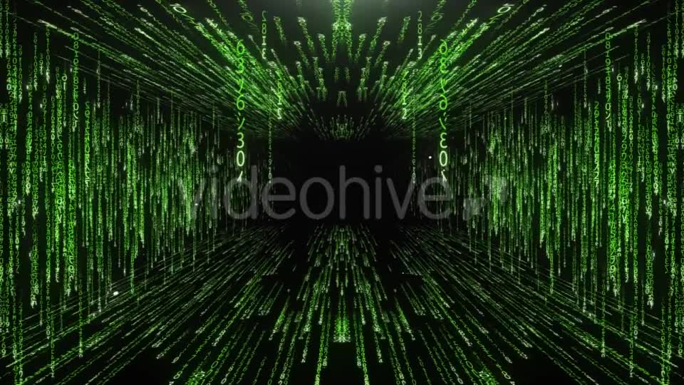 Green Corridor From the Matrix Code Videohive 20813471 Motion Graphics Image 1
