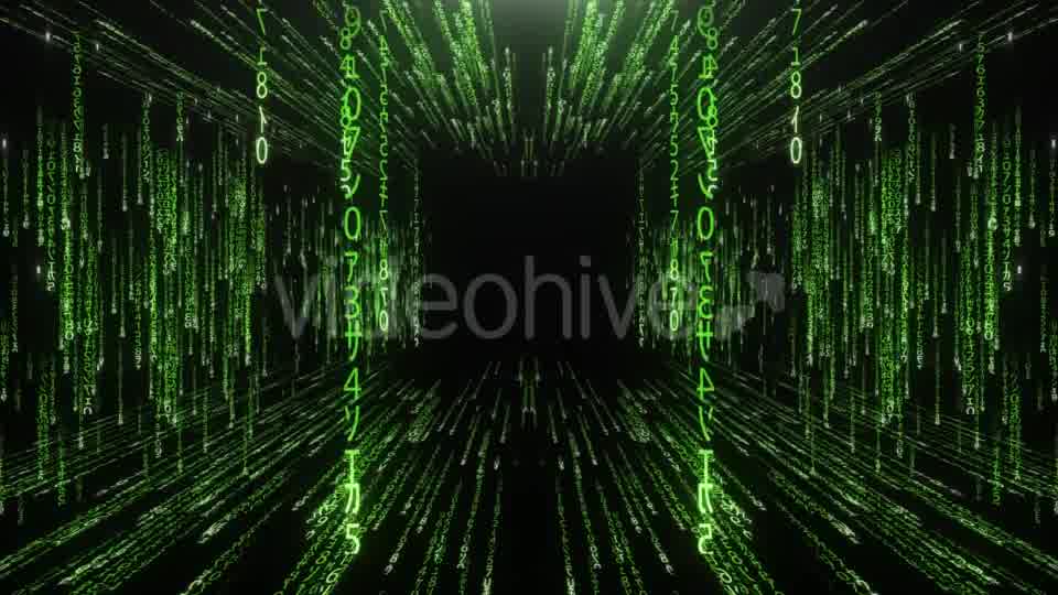 Green Corridor From the Matrix Code Videohive 20813471 Motion Graphics Image 10