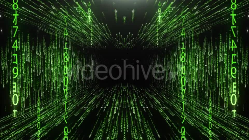 Green Corridor From the Matrix Code Videohive 20813471 Motion Graphics Image 2
