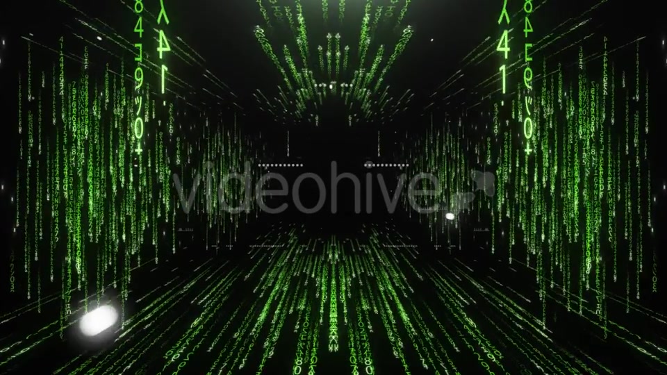 Green Corridor From the Matrix Code Videohive 20813471 Motion Graphics Image 4
