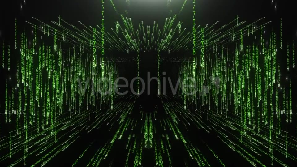 Green Corridor From the Matrix Code Videohive 20813471 Motion Graphics Image 5