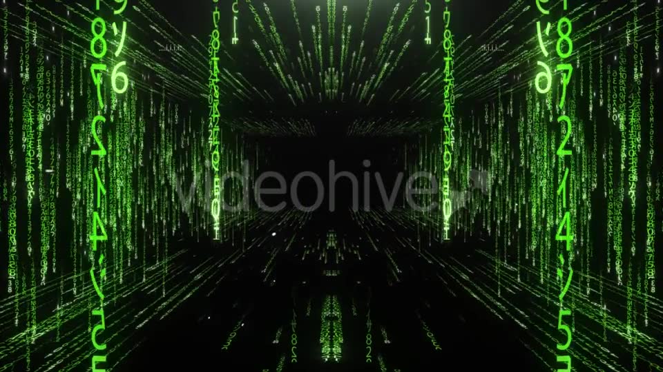 Green Corridor From the Matrix Code Videohive 20813471 Motion Graphics Image 6