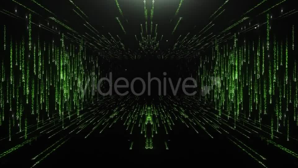 Green Corridor From the Matrix Code Videohive 20813471 Motion Graphics Image 7