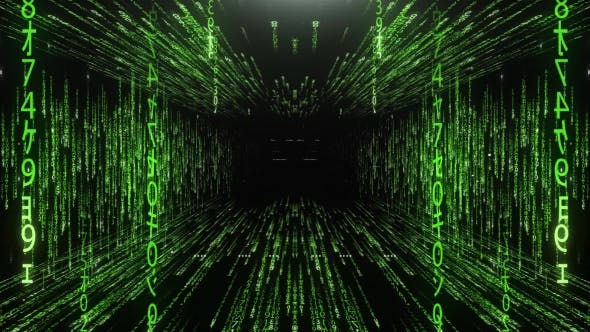 Green Corridor From the Matrix Code - Videohive Download 20813471