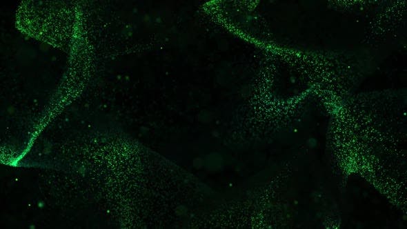 Green Dynamic Particles Background Loop - 24391726 Download Videohive