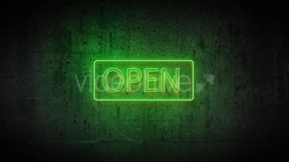 Green Neon Sign Open Videohive 20012940 Motion Graphics Image 10