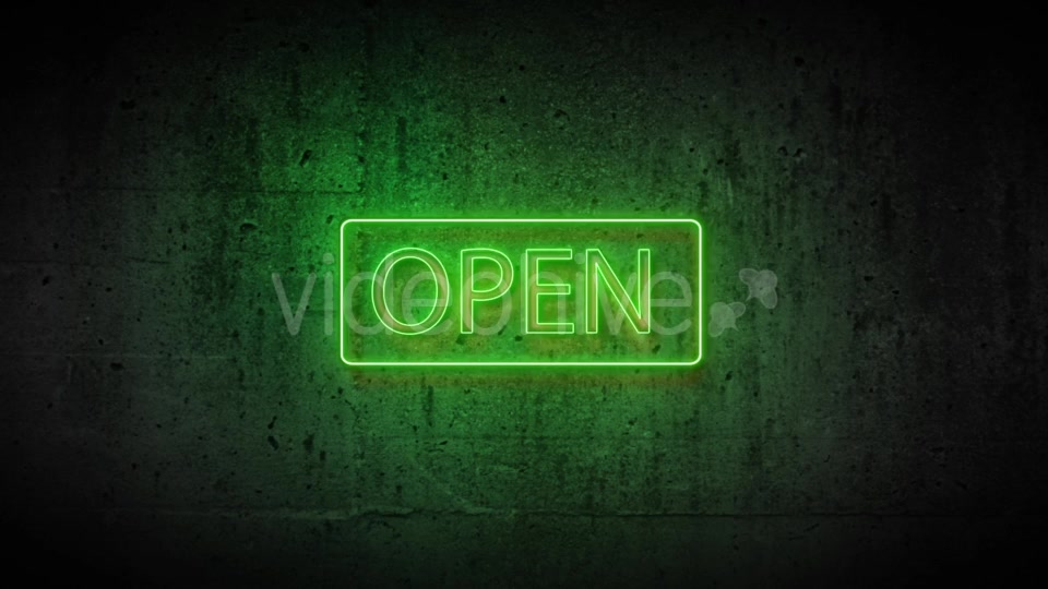 Green Neon Sign Open Videohive 20012940 Motion Graphics Image 5