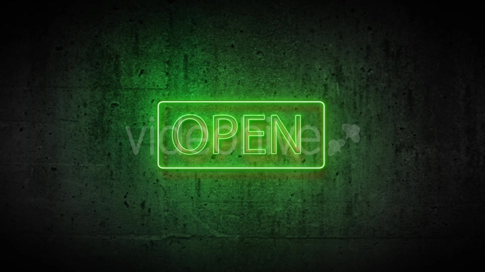 Green Neon Sign Open Videohive 20012940 Motion Graphics Image 6