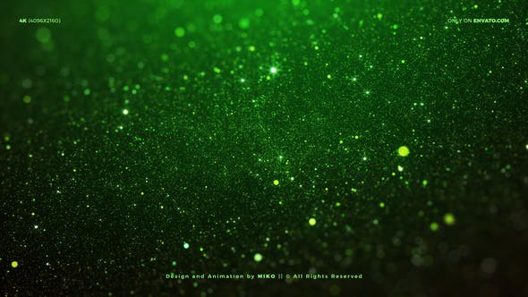 Green Particles Background 4K - Download 24638995 Videohive