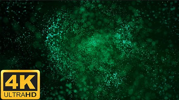 Green Particles Dispersion Background - Download 21162242 Videohive