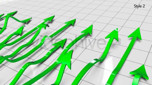 Green Profit Arrows Point Hight on 3D Graph Videohive 5530920 Motion Graphics Image 8