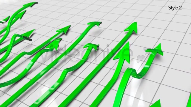 Green Profit Arrows Point Hight on 3D Graph Videohive 5530920 Motion Graphics Image 9