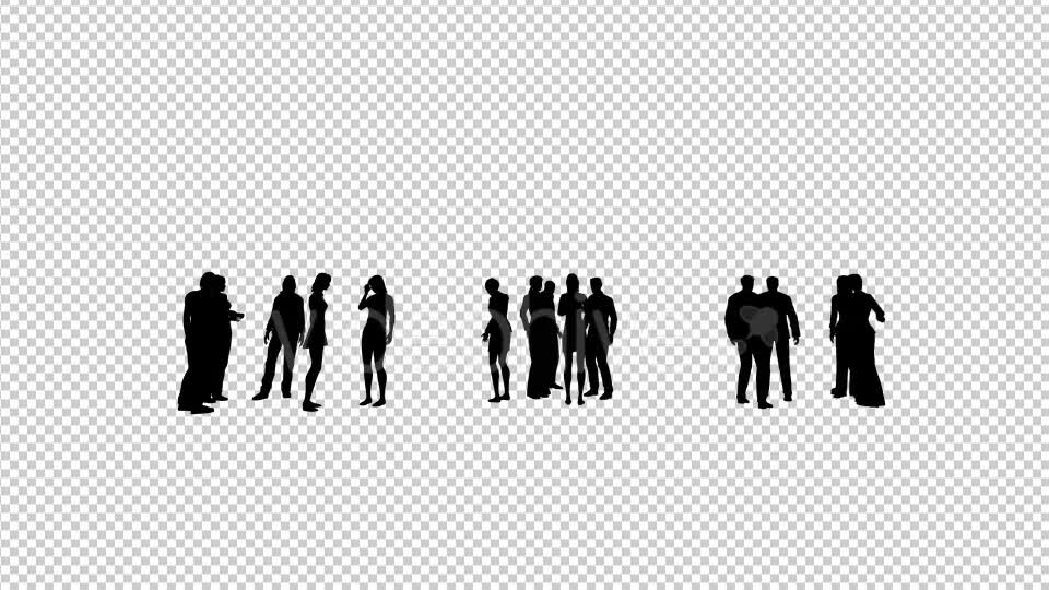 Group of People Silhouettes Videohive 19680458 Motion Graphics Image 1
