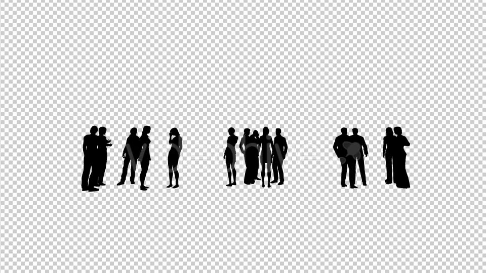 Group of People Silhouettes Videohive 19680458 Motion Graphics Image 3