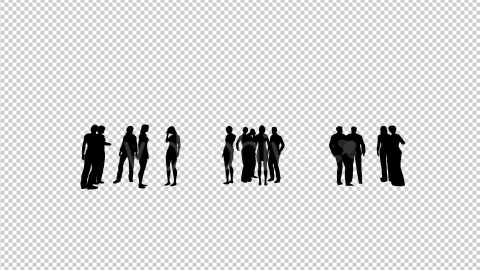 Group of People Silhouettes Videohive 19680458 Motion Graphics Image 4