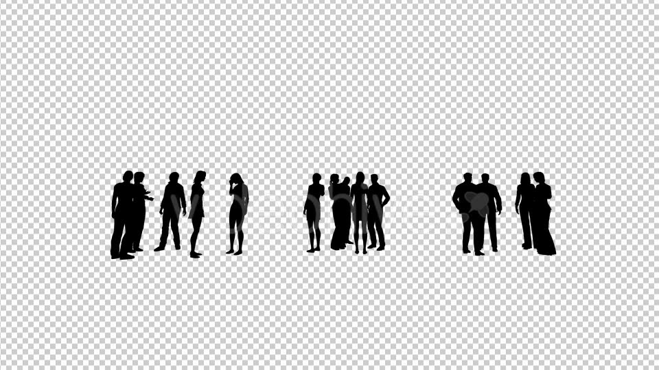 Group of People Silhouettes Videohive 19680458 Motion Graphics Image 5