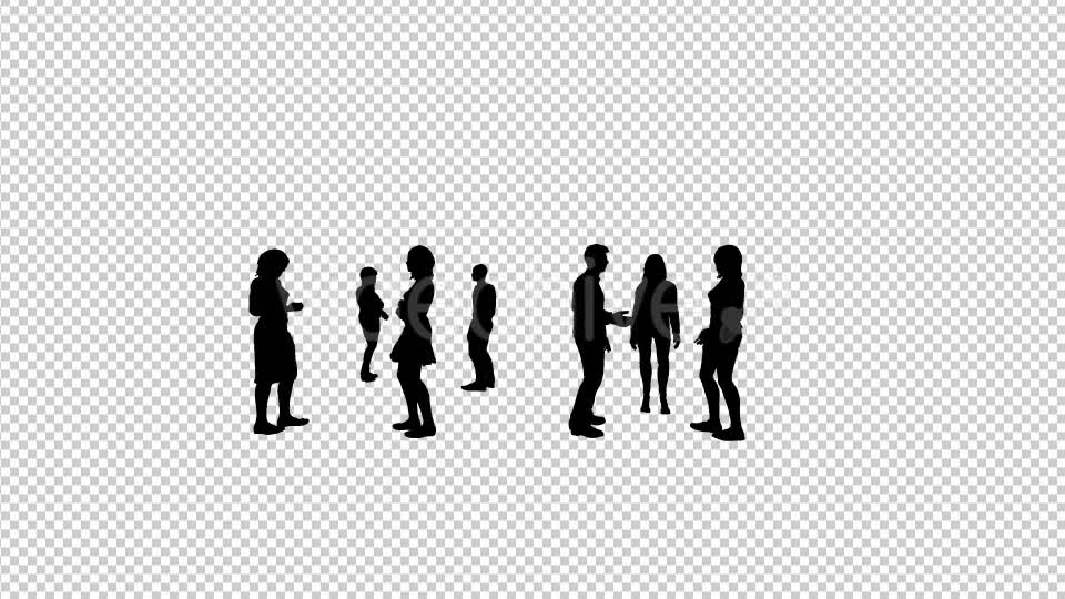 Group of People Silhouettes Videohive 20509072 Motion Graphics Image 1