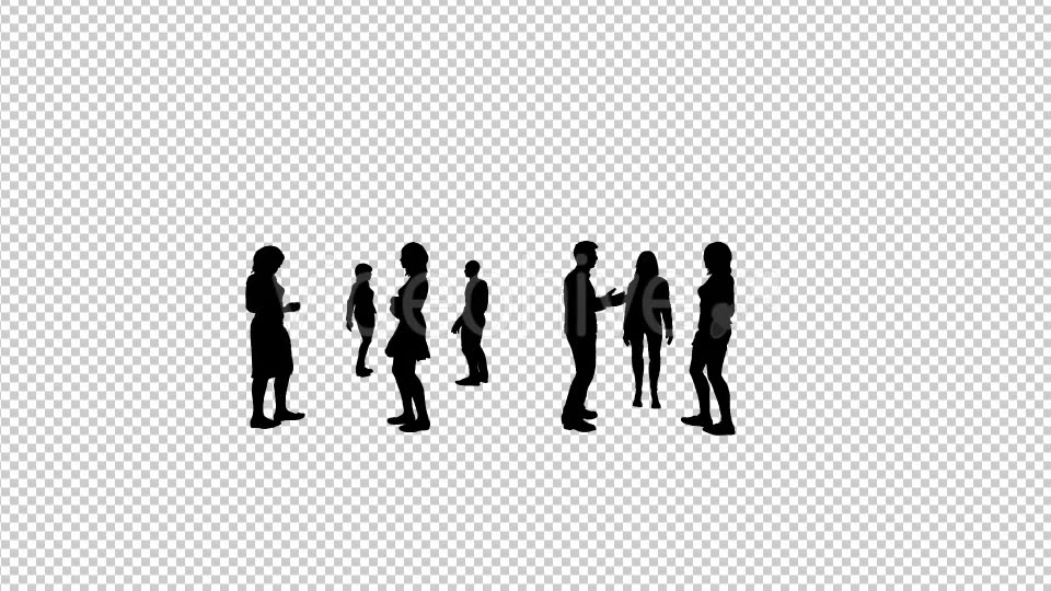Group of People Silhouettes Videohive 20509072 Motion Graphics Image 3