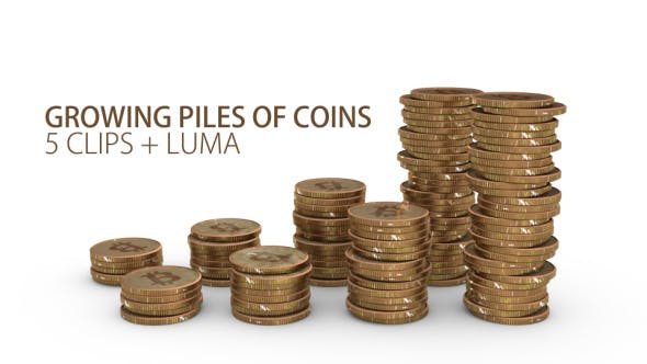 Growing and Falling Piles of Coins - Videohive 21447617 Download