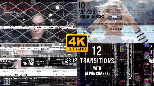 Grunge Glitch Transitions - 25067421 Videohive Download