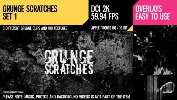 Grunge Scratches (2K Set 1) - Videohive Download 24749292