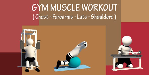Gym Muscle Workout (Chest Forearms Lats Shoulders) - Download Videohive 18624004