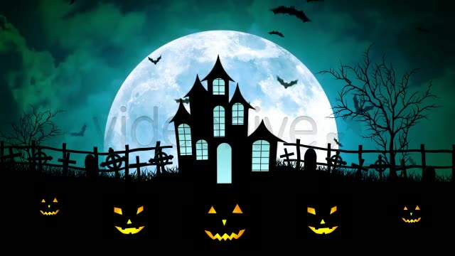 Halloween Castle Cemetery Videohive 5794686 Motion Graphics Image 2