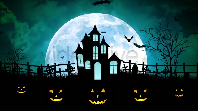 Halloween Castle Cemetery Videohive 5794686 Motion Graphics Image 3